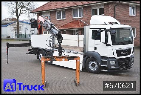 Lastkraftwagen > 7.5 - Pritsche - MAN TGS 26.440,  Kran PK20.501L Lenkachse, - Pritsche - 1